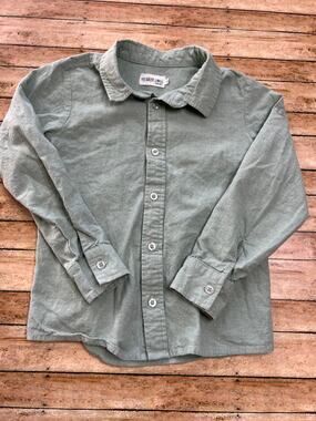 My Three Sons by Evie's Closet Sage Green Button Up Shirt 8y